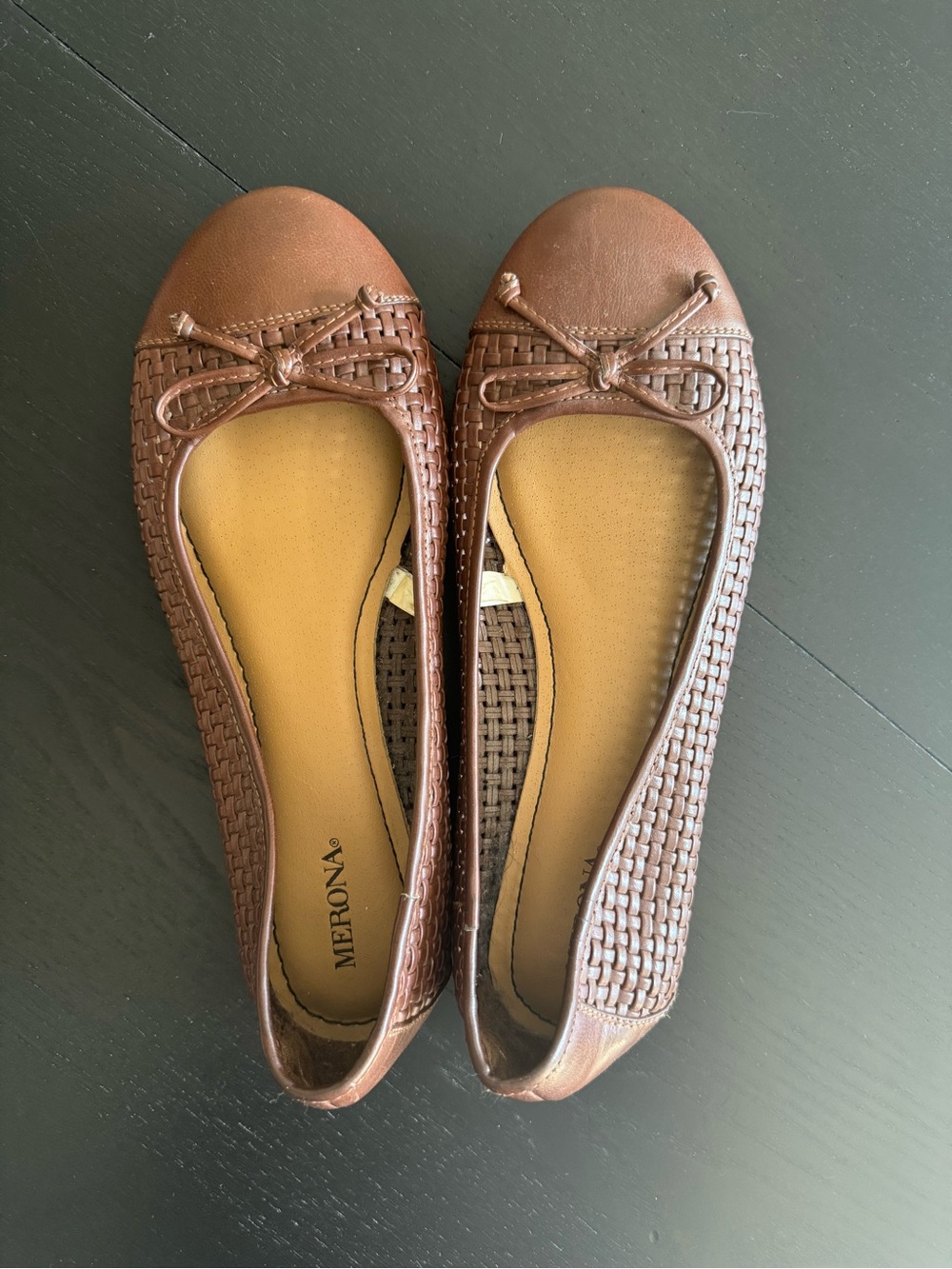 Merona Cognac Woven Ballet Flats with Bow
